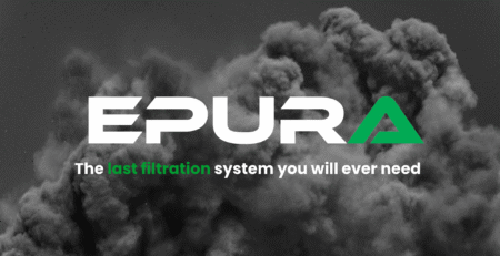 epura logo dust black and white